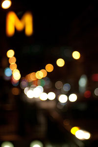 Defocused image of illuminated city