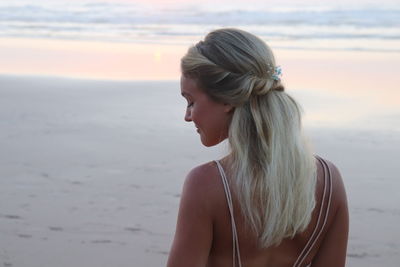 Beautiful woman on beach