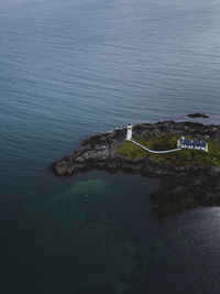 High angle view of sea shore