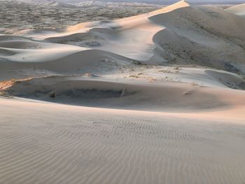 High angle view of sand dune