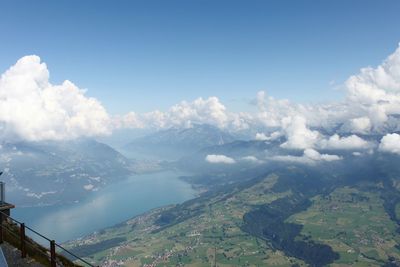 Aerial view of landscape against sky