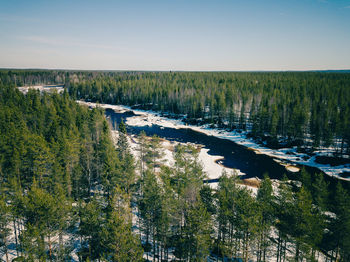 Scenic view of land against clear sky