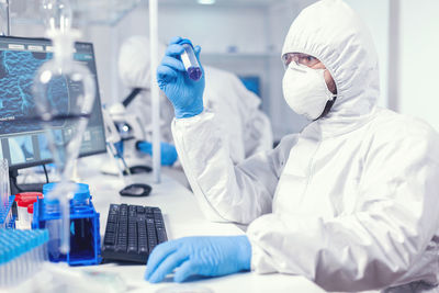 Portrait of female scientist working in laboratory