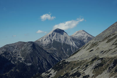 Panoramic view of volcanic mountain against sky