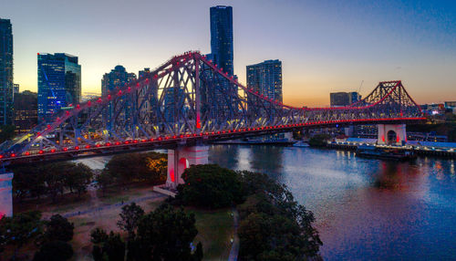 Bridge over river in city