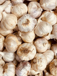 Full frame shot of garlic