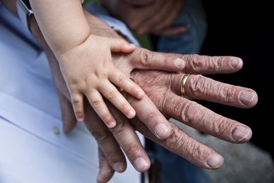 Close-up of hands