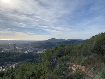High angle view of landscape against sky