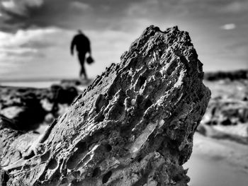 Close-up of rock on rocks