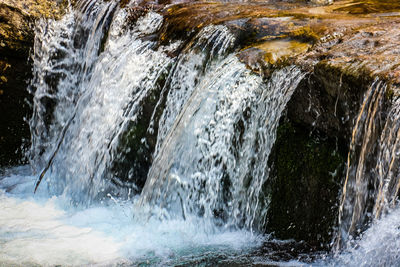 Scenic view of waterfall