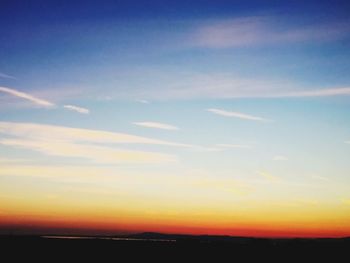 Scenic view of landscape against sky at sunset