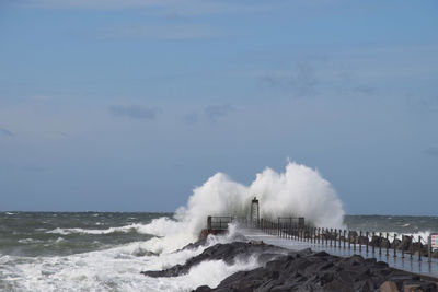 Panoramic view of sea against sky