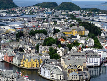 High angle view of cityscape