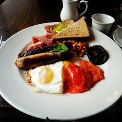 Close-up of served food