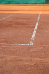 Close-up of basketball court