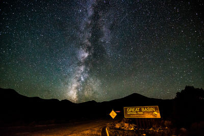 Scenic view of landscape at night