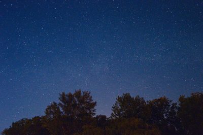 Low angle view of stars in sky