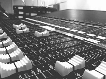 Sound mixer at recording studio