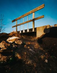 Low angle view of bridge against sky