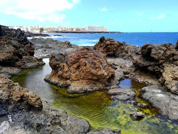 Scenic view of sea against sky