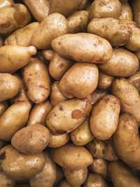 Full frame shot of potatoes for sale at market stall