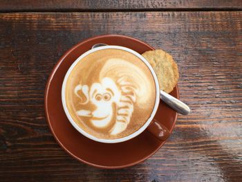 Coffee cup on table