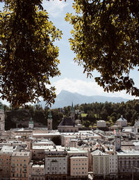 View of townscape against sky