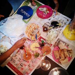 Close-up of food in restaurant