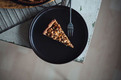 High angle view of food on table