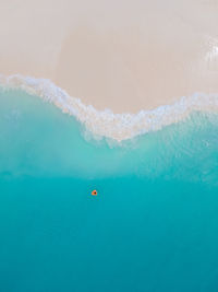 High angle view of sea waves