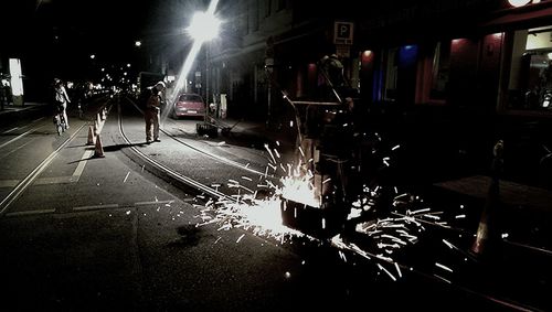 City street at night