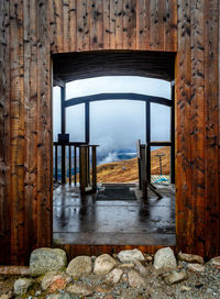 Empty entrance of building