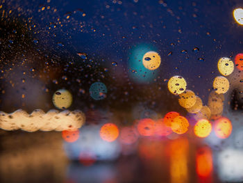 Full frame shot of wet glass window