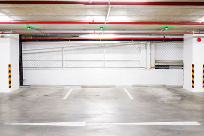 Interior of empty garage