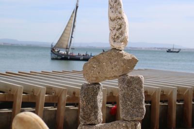 Close-up of sea against sky