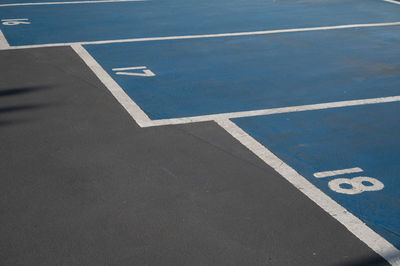 High angle view of sports track