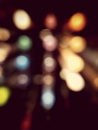 Defocused lights at night