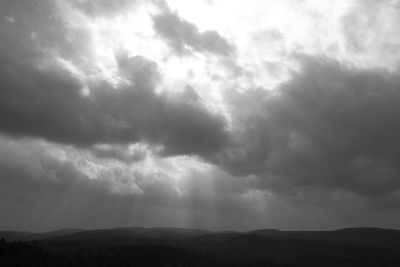 Scenic view of landscape against cloudy sky