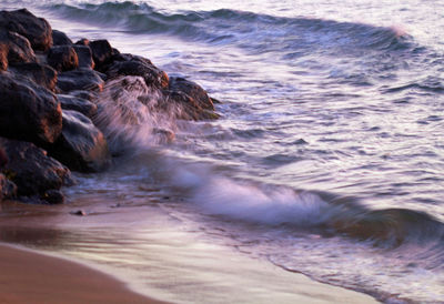 Scenic view of sea waves