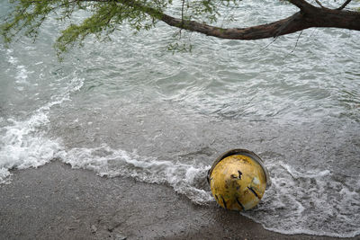 Buoy at the lake shore