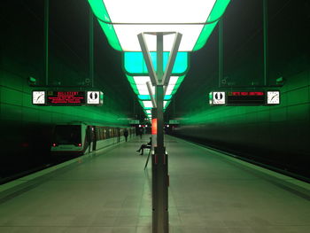 Train at railroad station