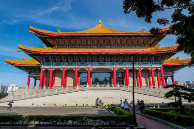 Temple against building