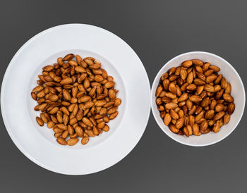 High angle view of food on table