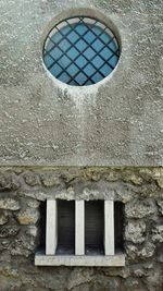 Close-up of window on building