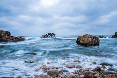 Scenic view of sea against sky