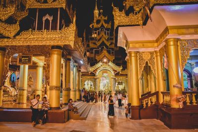 Group of people in a temple