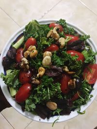 High angle view of salad in plate