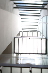 Close-up of staircase in building