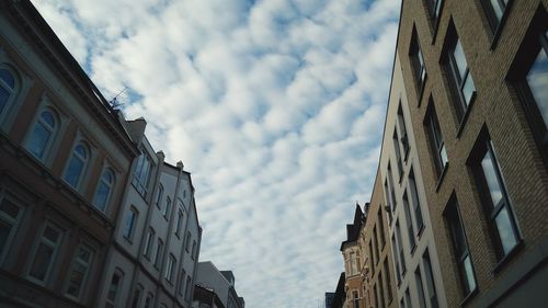 Low angle view of buildings against sky