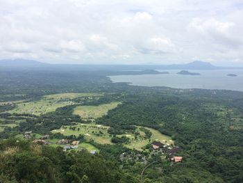 High angle view of landscape